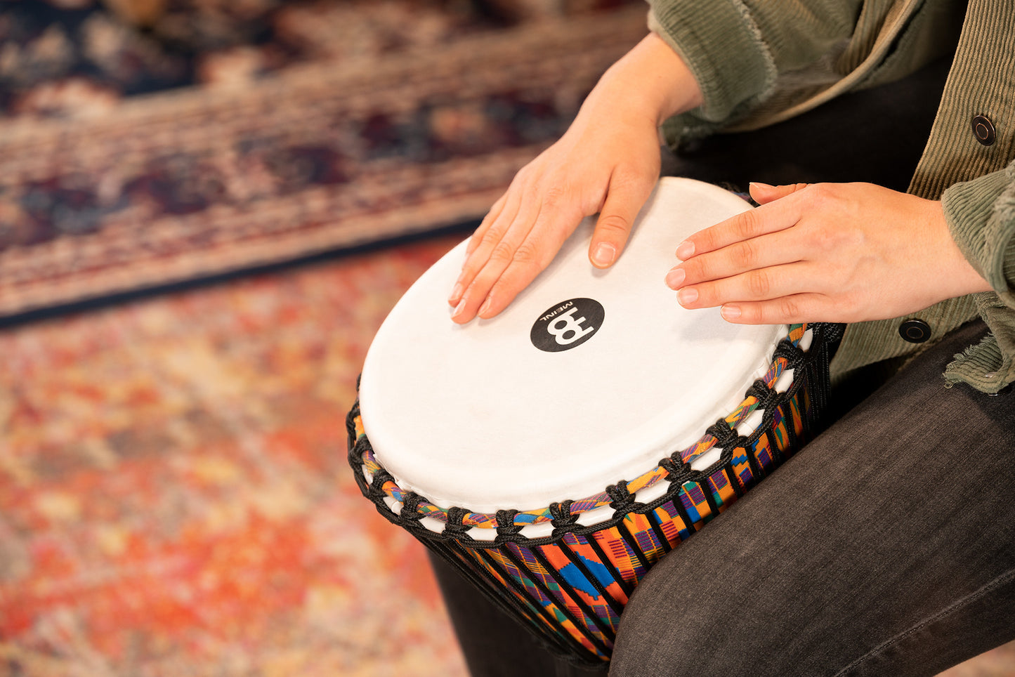 MEINL Percussion Travel Series African Djembe 10"- Kenyan Quilt