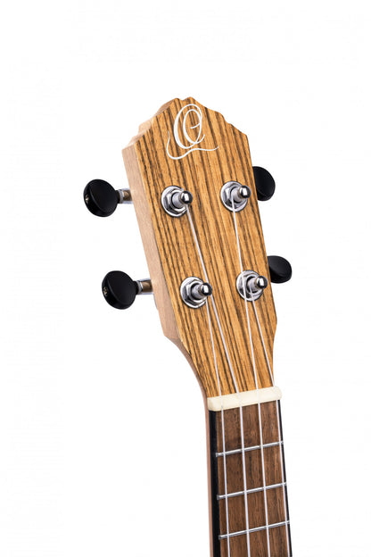 ORTEGA Timber Serie Sopran Preamp Ukulele 4 String - Zebrawood Natural + Bag