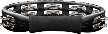 MEINL Percussion Traditional ABS Series Hand Held Molded ABS Tambourine - Black/vernickelte Stahl Jingles