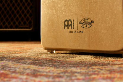 MEINL Percussion Artisan Edition Series String Cajon Soleá Line - Dark Red Burst