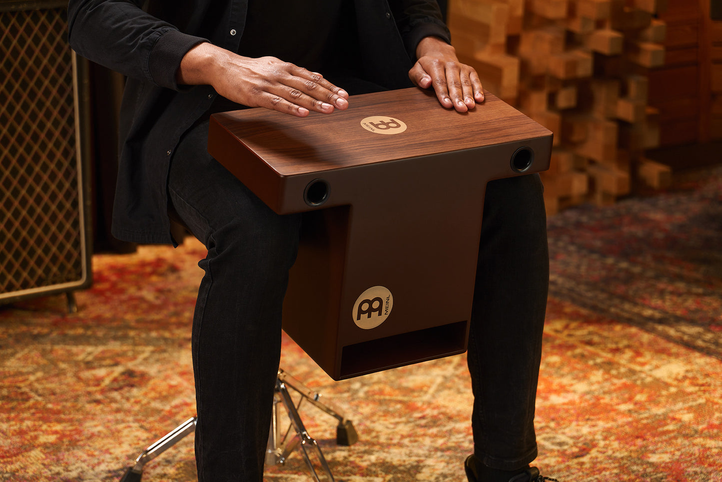 MEINL Percussion Slaptop Series Turbo Slaptop Cajon (Patented) - Walnut