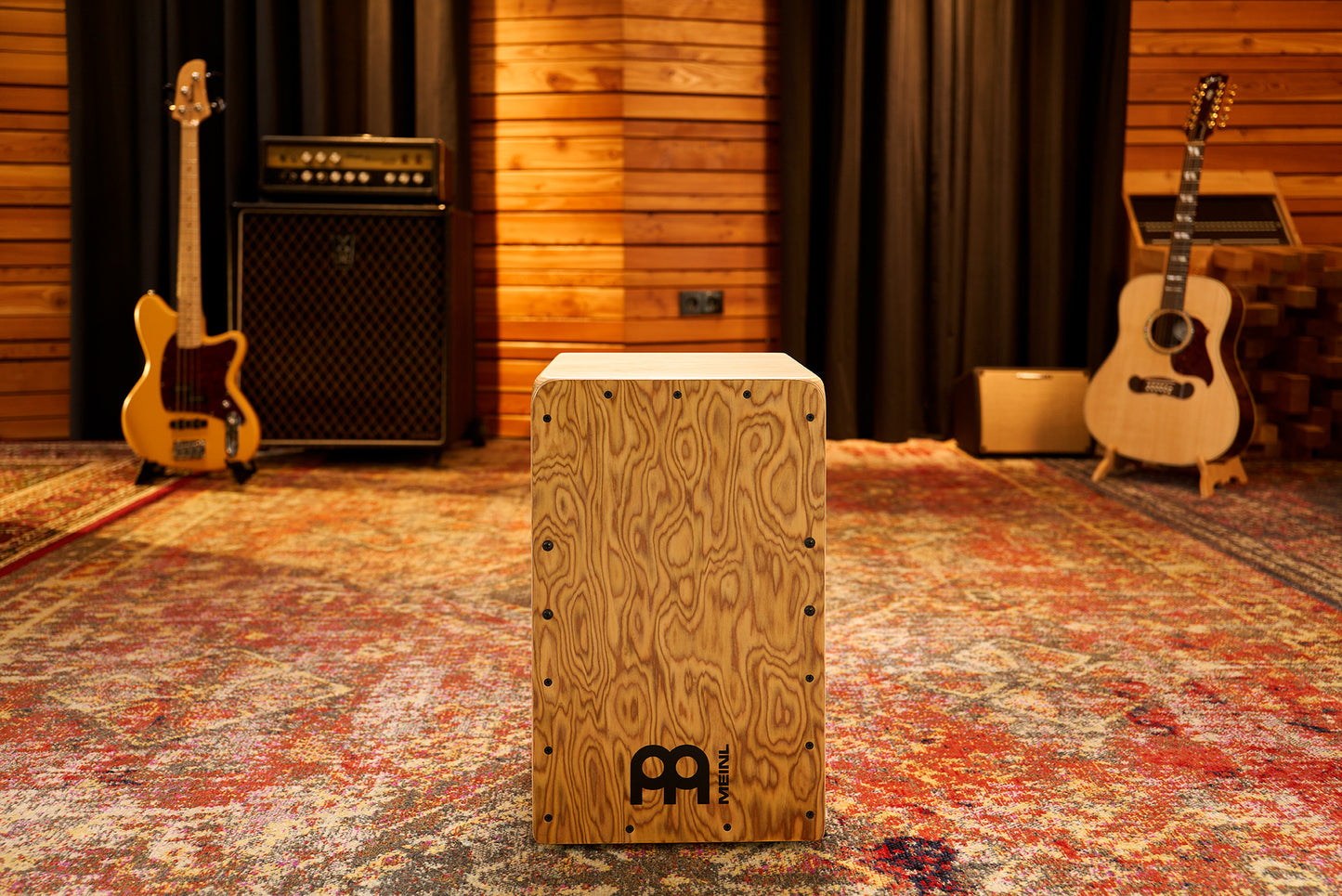 MEINL Percussion Woodcraft Professional Series String Cajon - Makah Burl