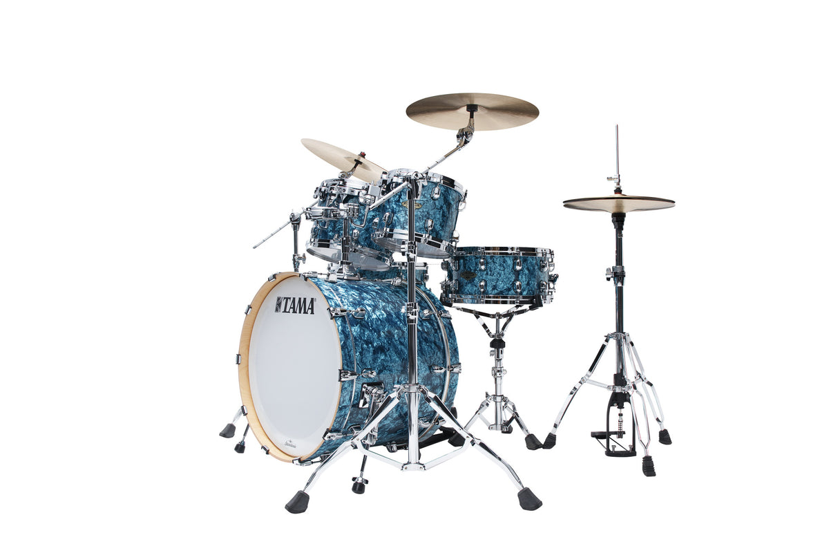 TAMA Starclassic Walnut/Birch Duracover Wrap Shell Kit 4 teilig - Turquoise Pearl/Chrom HW