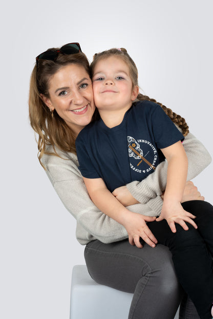 ORTEGA Skull Kids T-Shirt - Navy Blue/