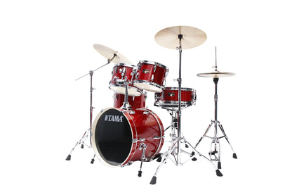 TAMA Imperialstar Drum Set 5 pcs - Burnt Red Mist/Chrome HW + MEINL Cymbals HCS Cymbal Kit/Stage Master Double-Braced Hardware Kit