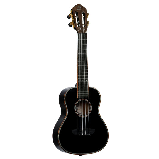 ORTEGA Onyx Serie Konzert Ukulele 4 String - Spruce / Mahogany Black + Bag