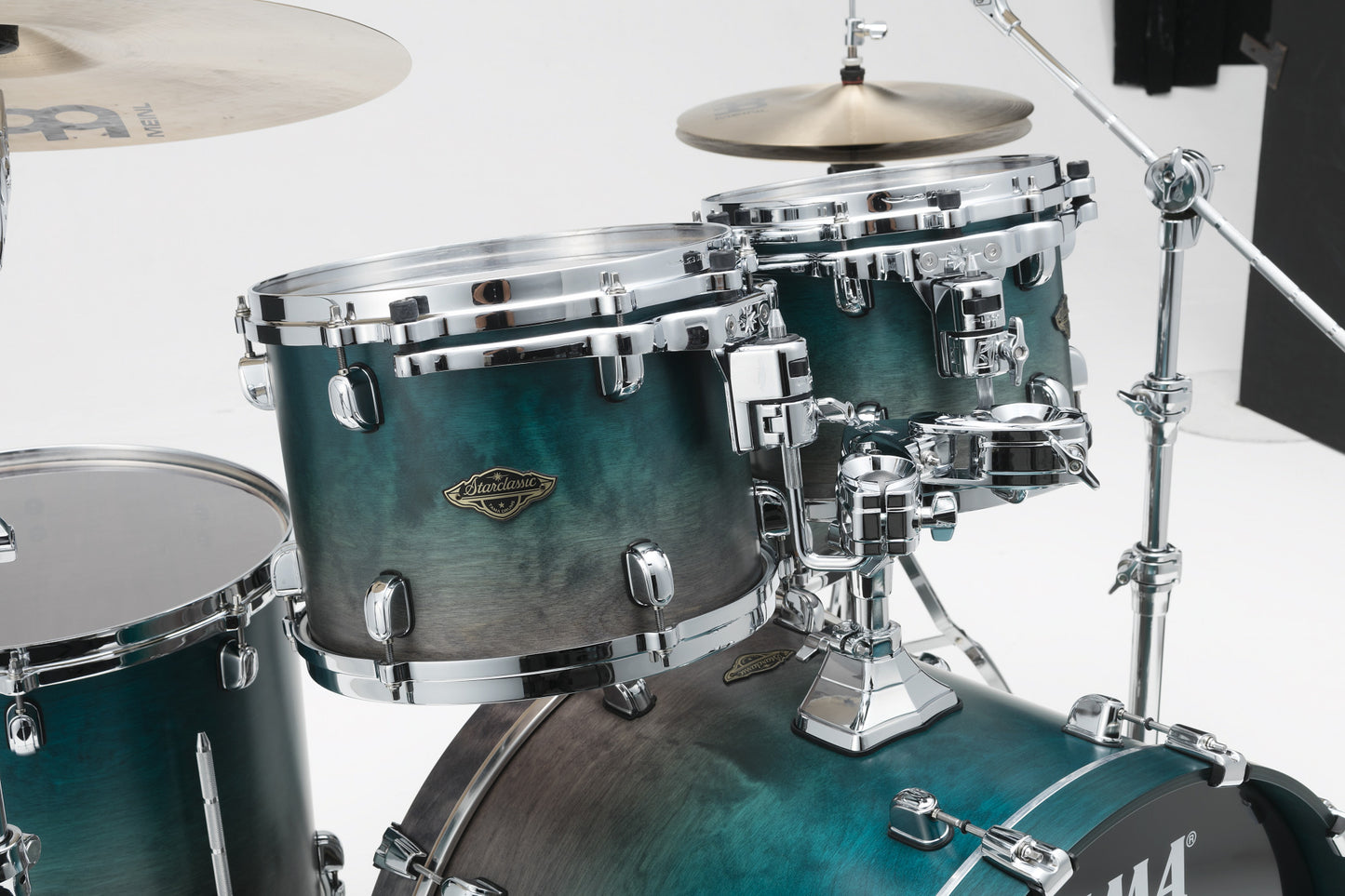 TAMA Starclassic Walnut/Birch Lacquer Rack Tom 10" x 7" - Satin Sapphire Fade/Chrom HW
