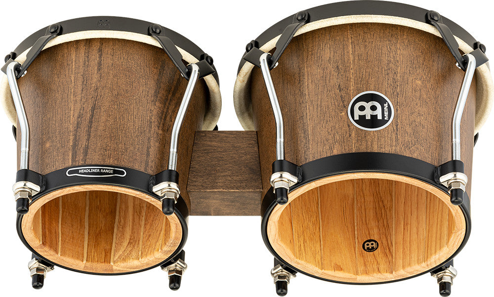 MEINL Percussion Headliner® Series Wood Bongo 6 3/4" Macho & 8" Hembra - Walnut Brown
