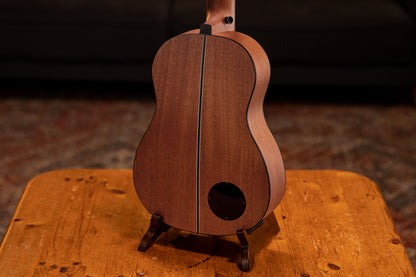 ORTEGA Lizard Series Short Scale Uke Bass 4 String Lefty - Acacia Natural + Bag
