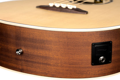 ORTEGA Deep Series 7 Medium Scale Acoustic Bass 4 String - Spruce / Mahogany Natural