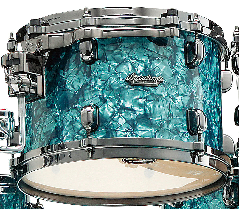 TAMA Starclassic Maple Duracover Wrap Rack Tom 12" x 8" - Turquoise Pearl/Smoked Black Nickel HW