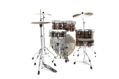 TAMA Imperialstar Drum Set 5 pcs - Coffee Teak Wrap/Chrome HW + MEINL Cymbals HCS Cymbal Kit/Stage Master Double-Braced Hardware Kit