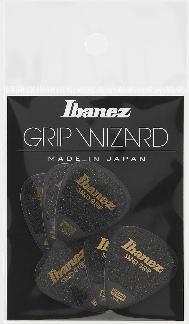 IBANEZ Grip Wizard Series Sand Grip Flat Pick - 6er Pack