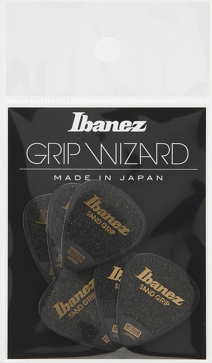 IBANEZ Grip Wizard Series Sand Grip Flat Pick - 6er Pack