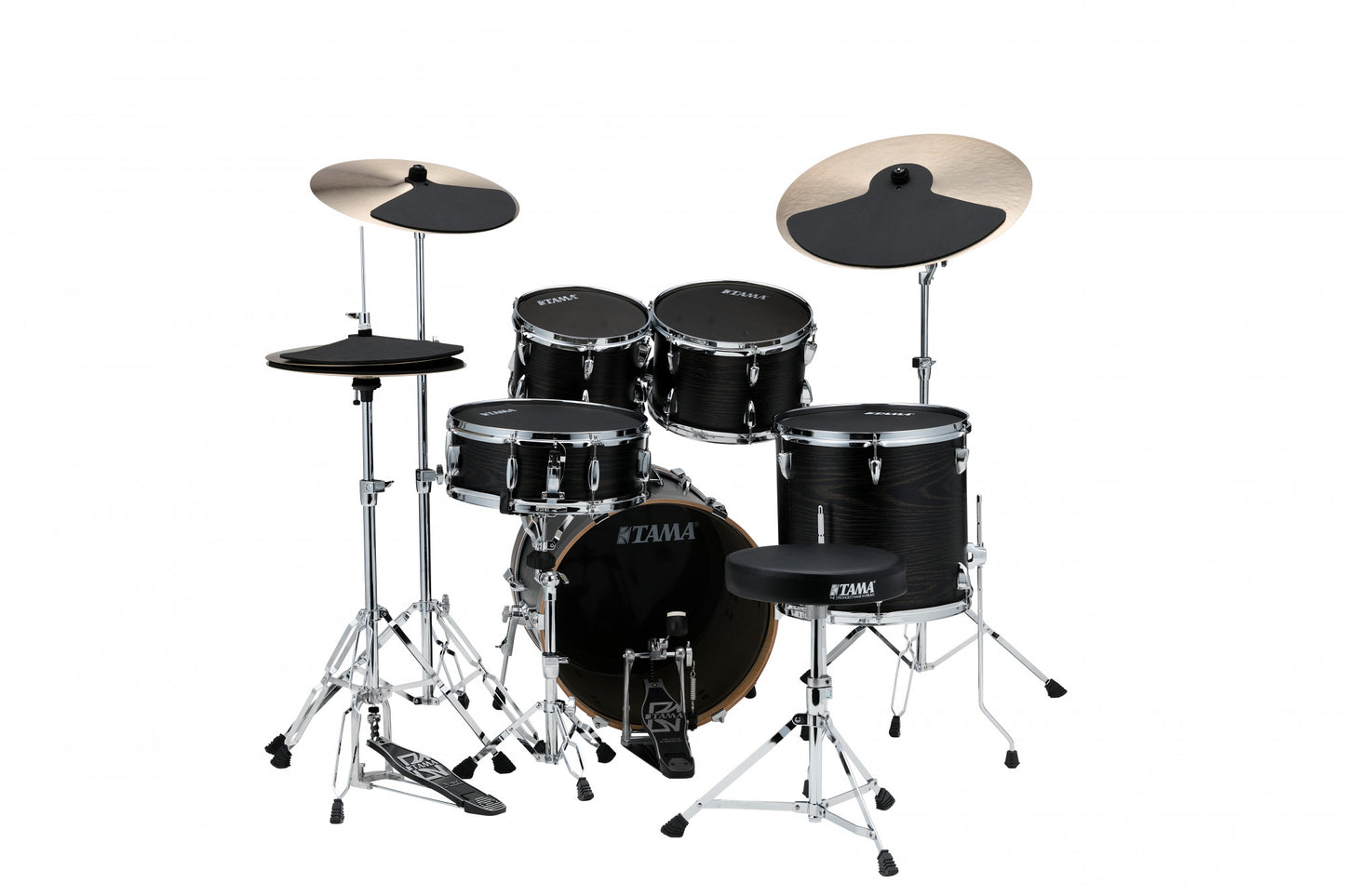 TAMA Silent Practice Set - 18" Bass Drum/14" Floor Tom/10" & 12" Tom Tom/14" Snare Drum/14" HiHat/16" Cymbal/18"-20" Cymbal