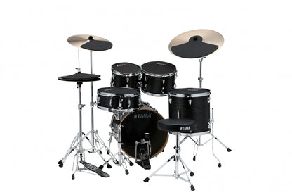 TAMA Silent Practice Set - 18" Bass Drum/14" Floor Tom/10" & 12" Tom Tom/14" Snare Drum/14" HiHat/16" Cymbal/18"-20" Cymbal