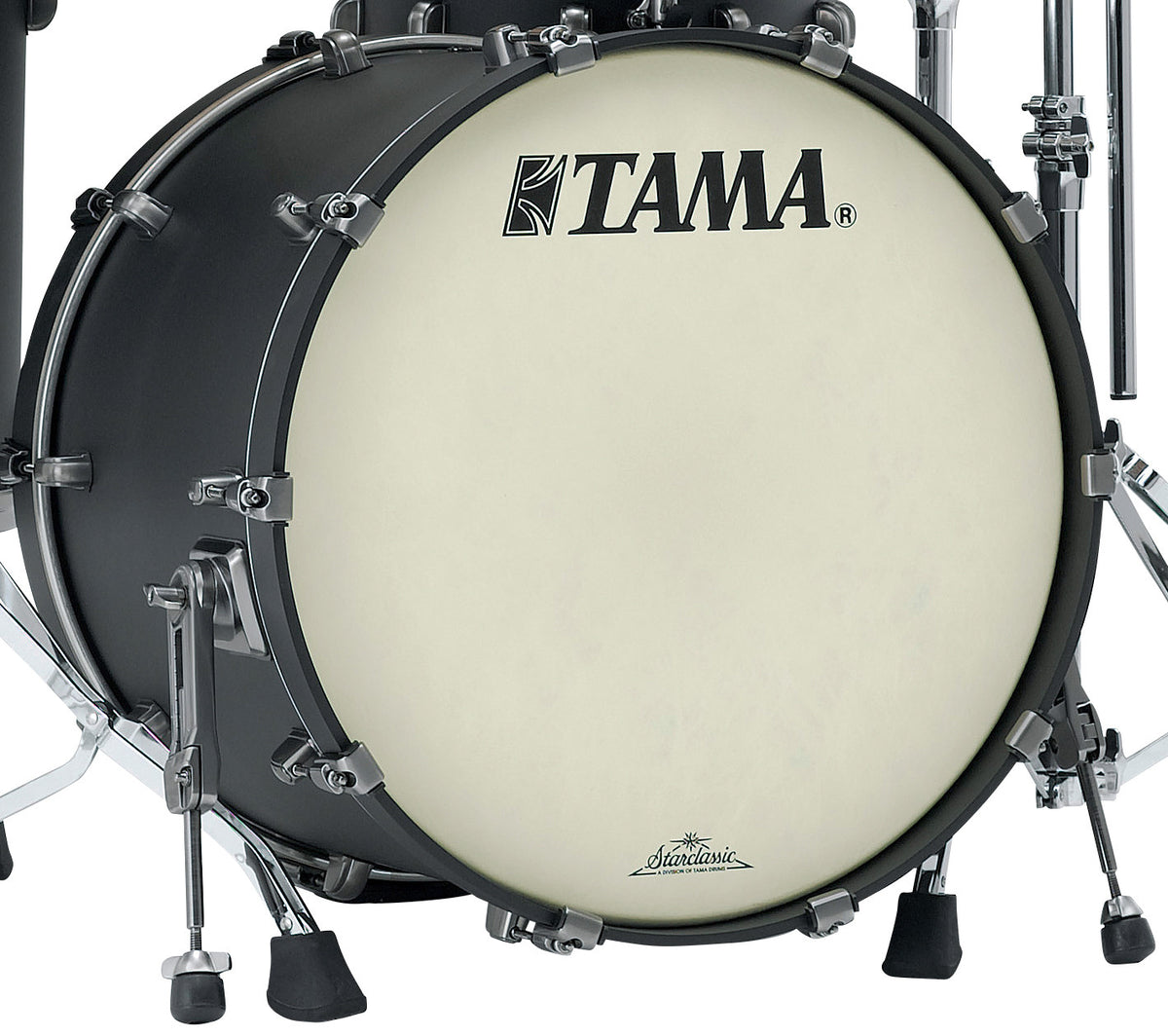 TAMA Starclassic Maple Lacquer Bass Drum 22" x 16" Flat Black/Smoked Black Nickel HW/ohne Tom Halter