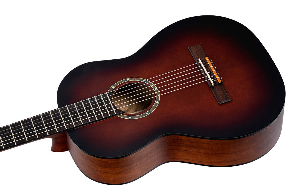 ORTEGA Student Series Pro 4/4 Konzertgitarre 6 String - Massive Fichte / Catalpa Bourbon Fade