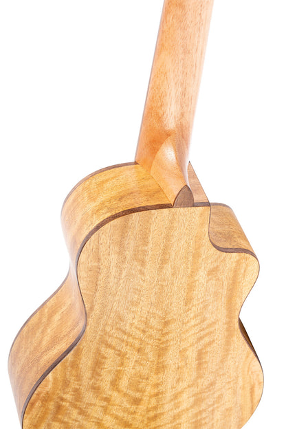 ORTEGA Horizon Serie Konzert Preamp Ukulele 4 String Lefty - Mango Natural + Bag