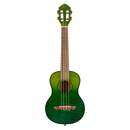 ORTEGA Prism Serie Tenor Ukulele 4 String - Flamed Maple Ivy Fade + Bag