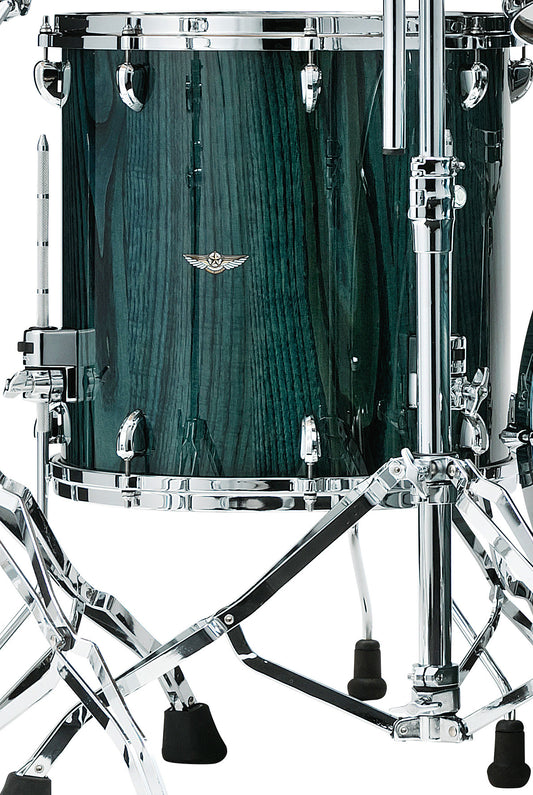 TAMA STAR Walnut Floor Tom 14" x 14" - Light Indigo Japanese Chestnut/Chrome HW