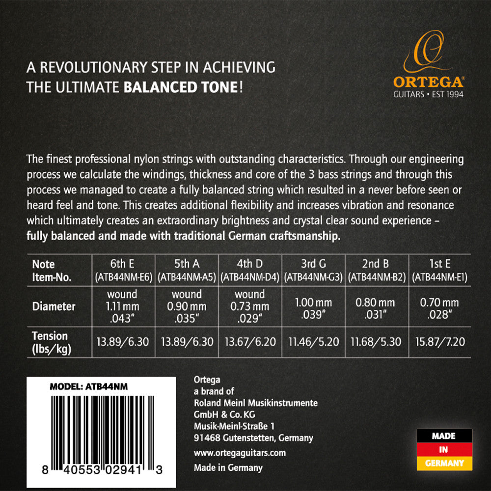 ORTEGA Atmosphere Balance Series Nylon String Set - Medium Tension