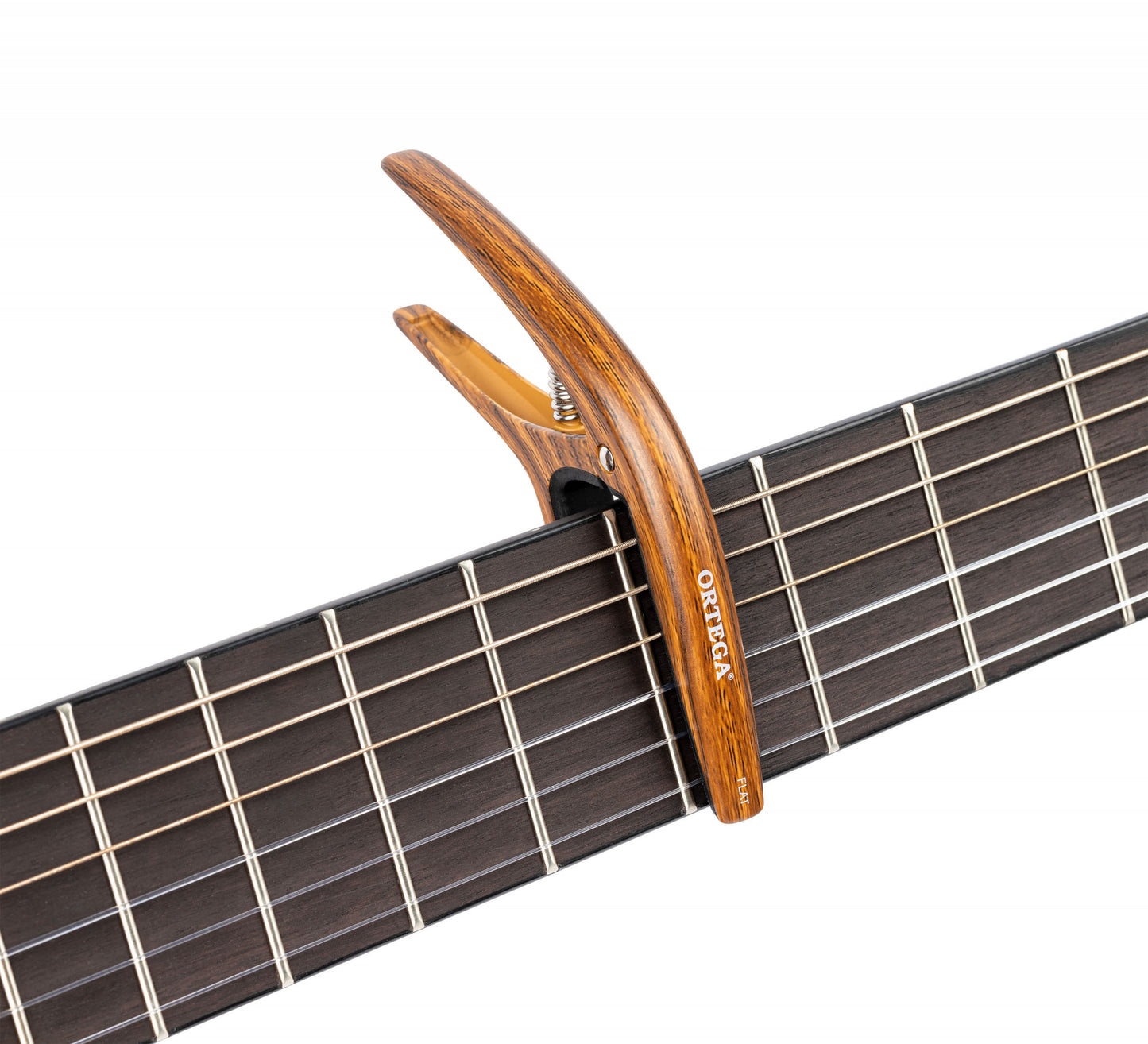 ORTEGA Curved/Flat Guitar Capo - Walnut Design