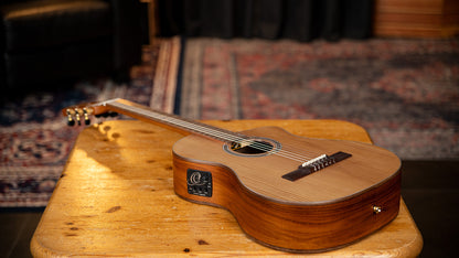ORTEGA Thermo Series 4/4 Konzertgitarre 6-String - Dunkelbraun matt + Gigbag