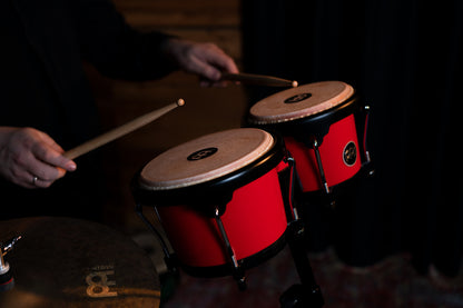 MEINL Percussion Journey Series Bongo 6 1/2" Macho & 7 1/2" Hembra - Red