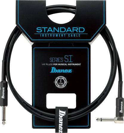 IBANEZ Instrumentenkabel 1,52m schwarz gerade & rechtwinklige Stecker