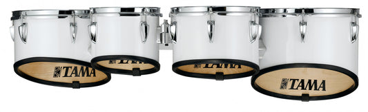 TAMA Starlight Marching Quad Tenor Drums 8" / 10" / 12" / 13" - Sugar White/Chrome HW