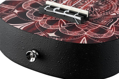 KEIKI K2 Serie Superscale Sopran Ukulele Set - Agathis / Red Kaleidoscope