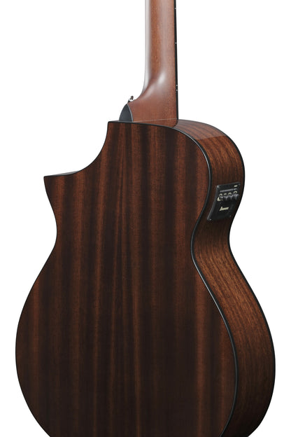 IBANEZ AEWC Acoustic Guitar 6-String - Transparent Black Sunburst Top & Natural High Gloss Back & Side