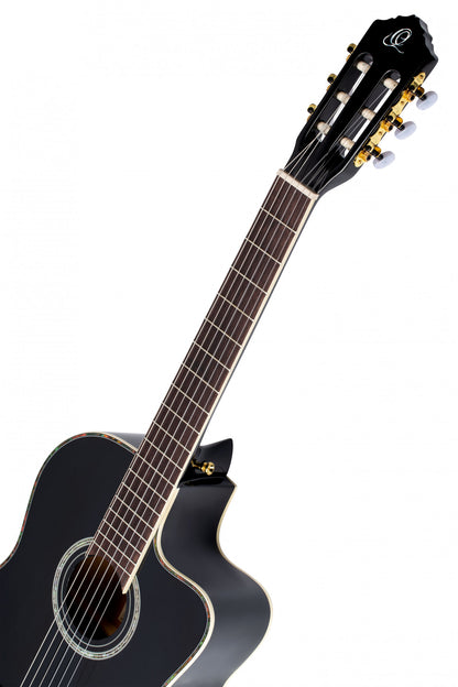 ORTEGA Family Series Pro 4/4 Classical Guitar 6 String - Solid Spruce / Mahogany Black + Gig Bag