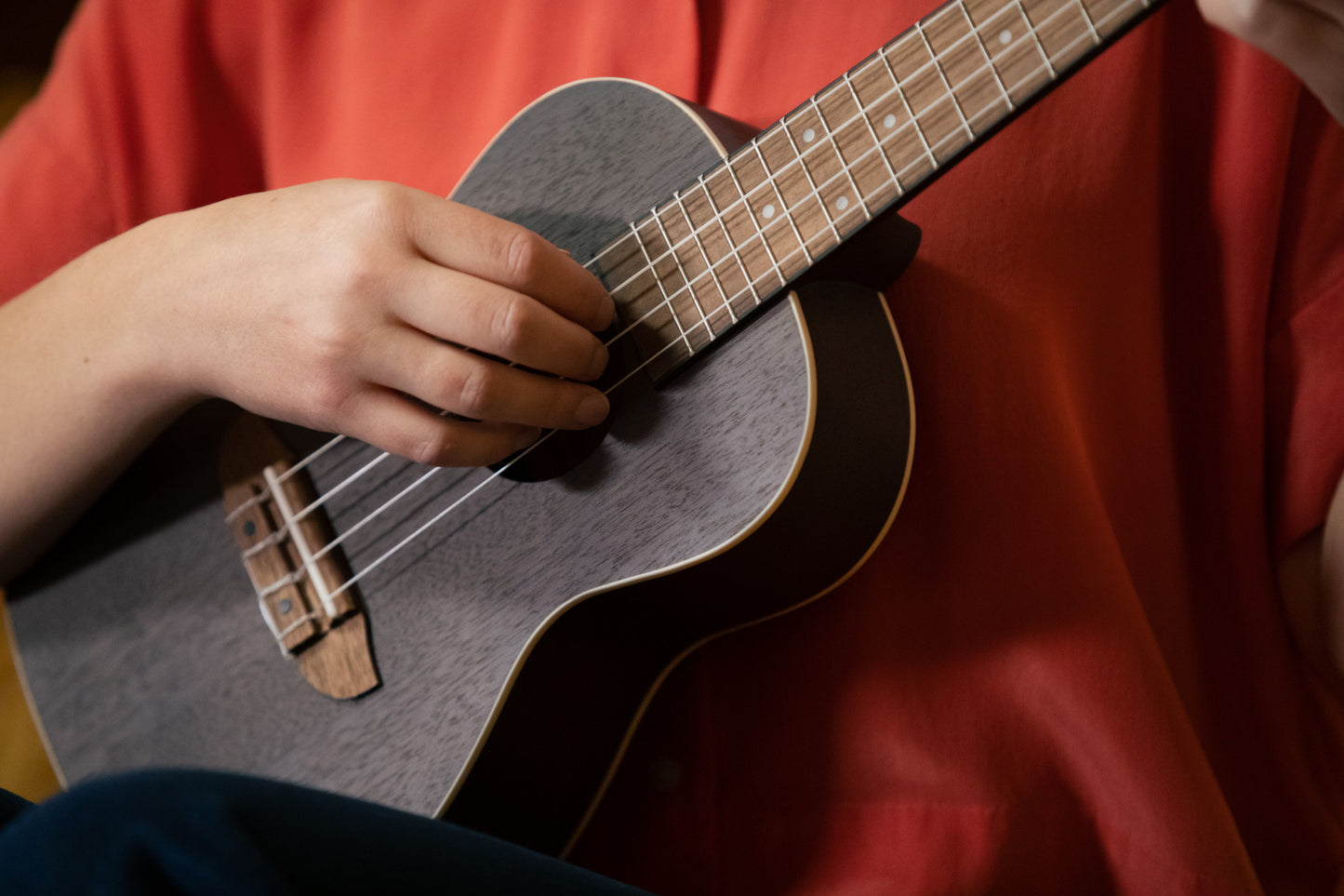 ORTEGA Earth Series Concert Ukulele 4 String - Okoume Coal Black