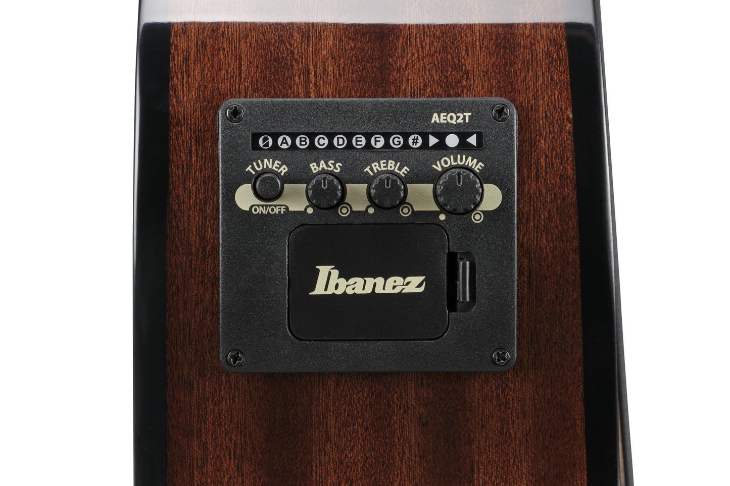 IBANEZ AEGB Acoustic Bass 4-String - Transparent Black Sunburst, Natural High Gloss Back & Sides