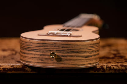 ORTEGA Timber Series Soprano Ukulele 4 String - Solid Cedar / Walnut Natural + Bag