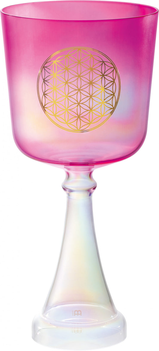 MEINL Sonic Energy Crystal Singing Chalice 6" - F4/Heart Chakra/440 Hz - Flower of Life/Pink