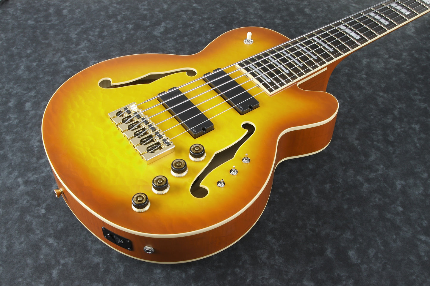 IBANEZ Thundercat Signature Hollow Body Bass 6-String - Autumn Leaf Burst Matte + Koffer