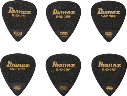 IBANEZ Grip Wizard Series Sand Grip Flat Pick - 6er Pack