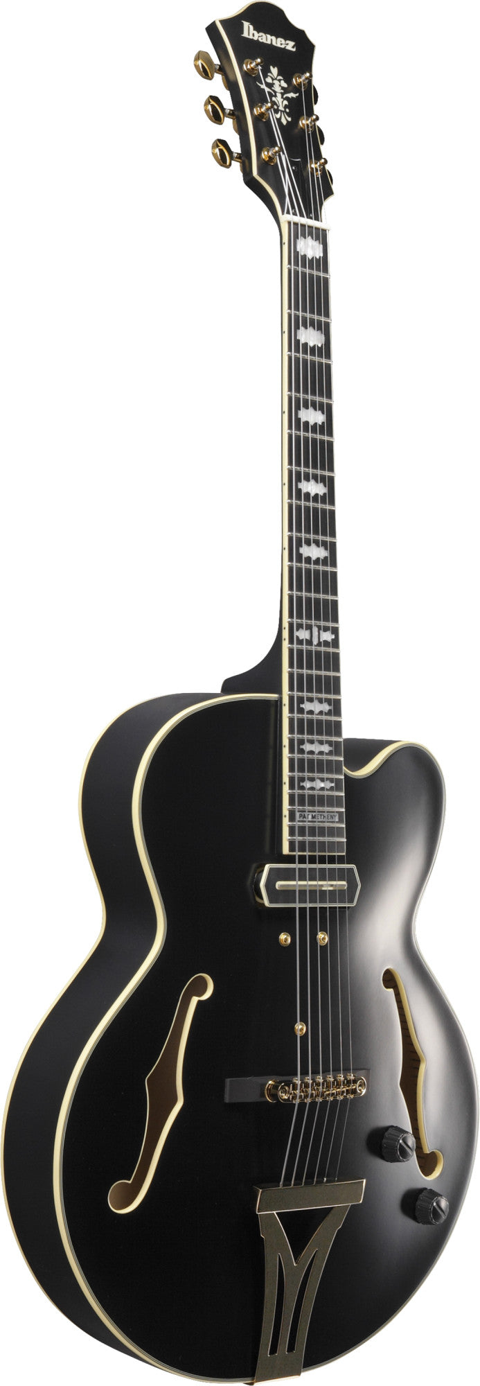 IBANEZ Pat Metheny Signature Hollow Body Guitar 6-String - Black Low Gloss + Case