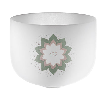 MEINL Sonic Energy 9" Crystal Singing Bowl, 432 Hz, Lotus Blume