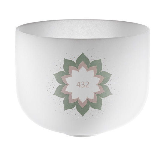 MEINL Sonic Energy 9" Crystal Singing Bowl, 432 Hz, Lotus Blume