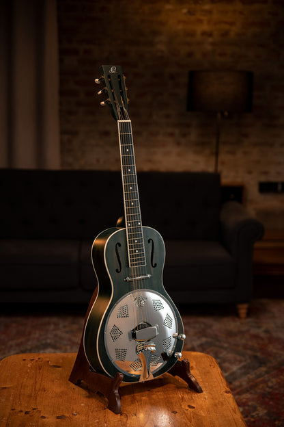 ORTEGA Americana Series Resonatorgitarre 6 String - Distressed Denim Matte / Chrom HW