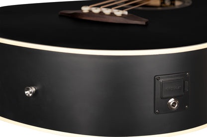 ORTEGA Deep Series 7 Medium Scale Acoustic Bass 4 String - Spruce / Mahogany Satin Black
