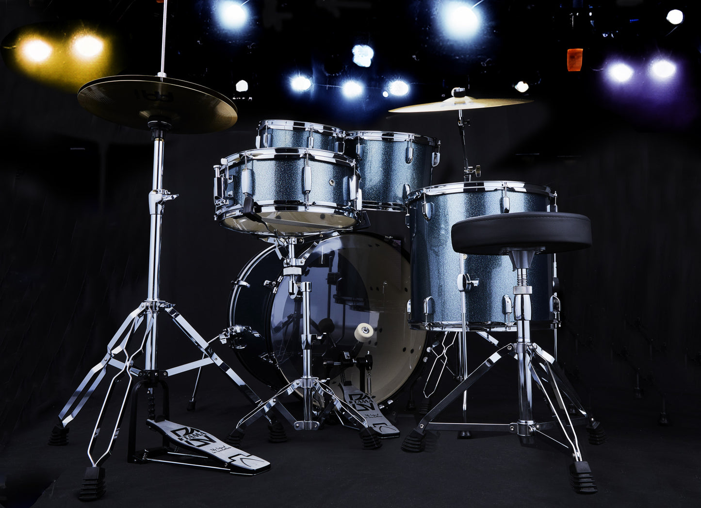 TAMA Stagestar Drum Set 5 teilig (22" BD) - Sea Blue Mist/Chrom HW + MEINL Cymbals BCS Cymbal Set