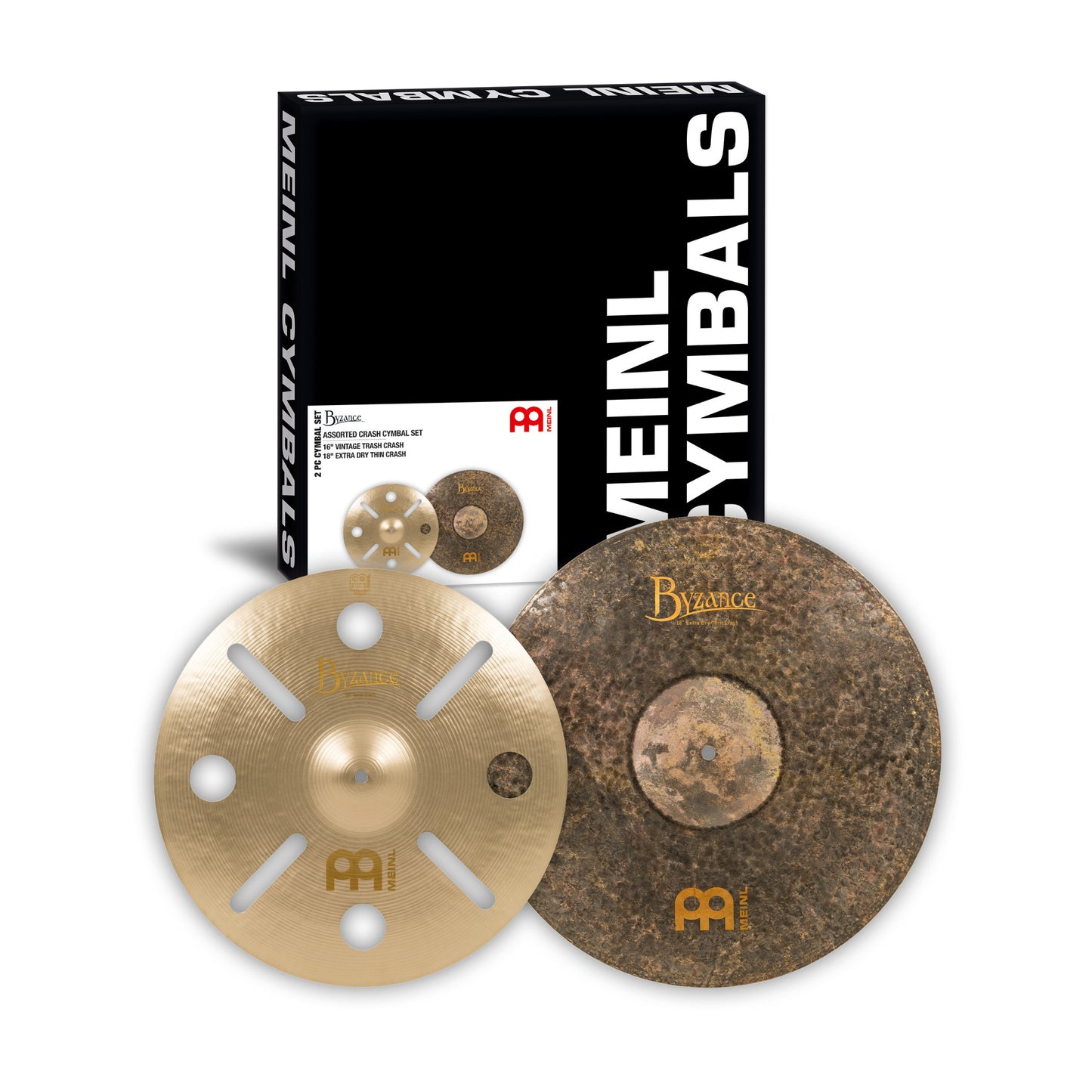 MEINL Cymbals Byzance Crash Set - B16TRC/B18EDTC