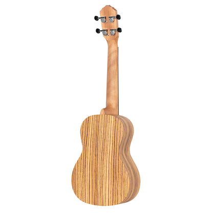 ORTEGA Timber Serie Konzert Preamp Ukulele 4 String Lefty - Zebrawood Natural + Bag