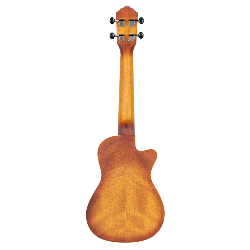ORTEGA Earth Serie Konzert Preamp Ukulele 4 String Lefty - Sunburst
