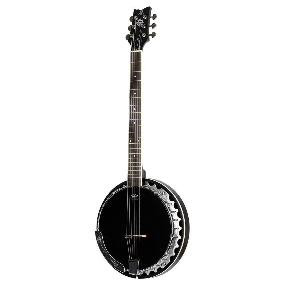 ORTEGA Raven Series Banjo 6 String - Mahogany Black + Bag
